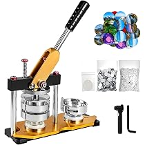 Amazon | 缶バッジマシン 回転 缶バッジメーカー 手作りキット 100個